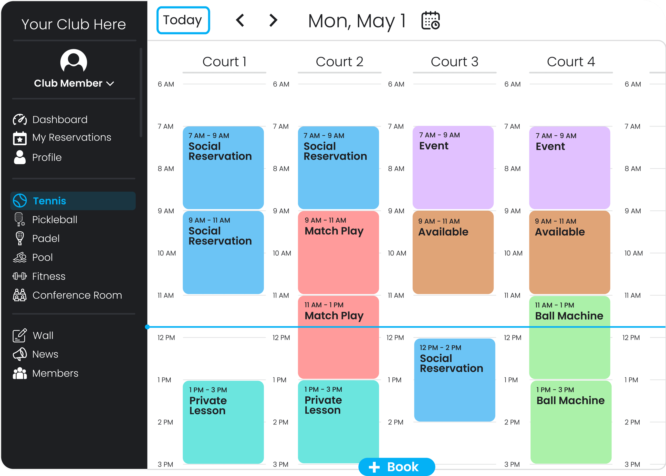 Simple Court Reservations Salix Reservations